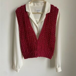 Hand knitted vest